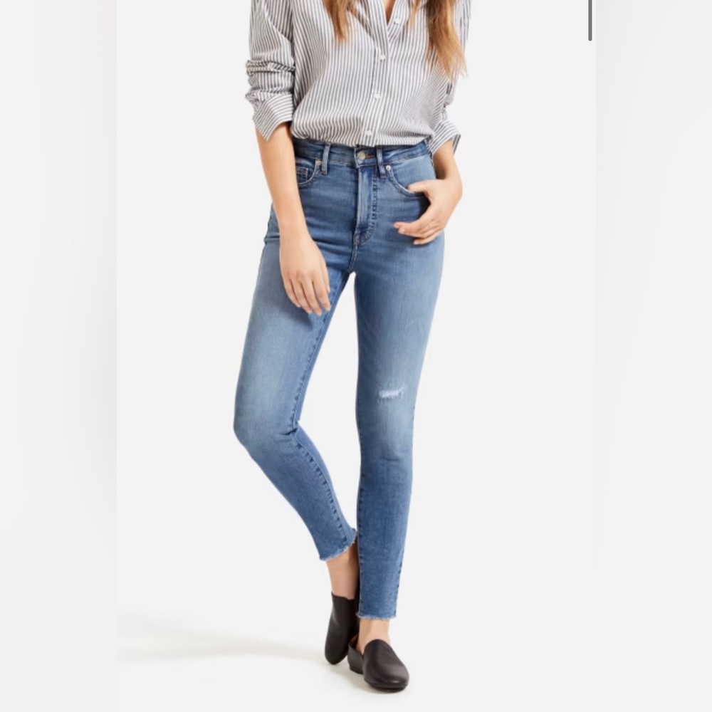 Everlane High Rise Skinny Ankle Jeans
